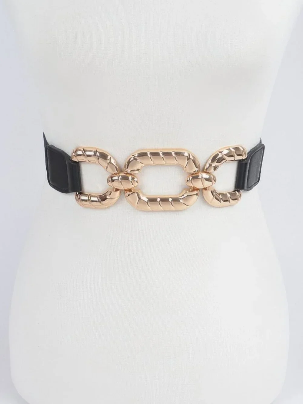 Trendy Metal Buckle Elastic Belt